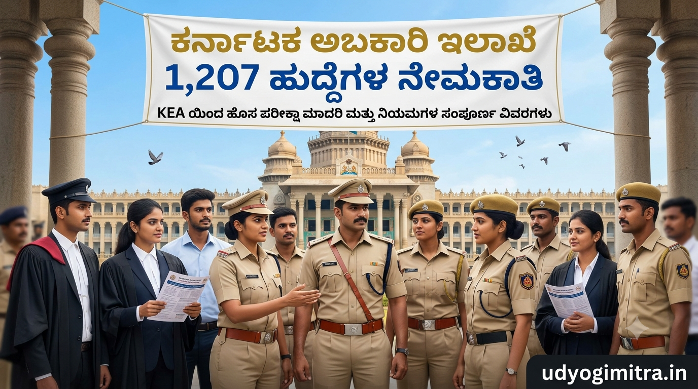 Karnataka Excise Department Recruitment 2026, KEA Excise Constable Recruitment, Excise Sub Inspector ESI Jobs, Karnataka Govt Jobs 2026