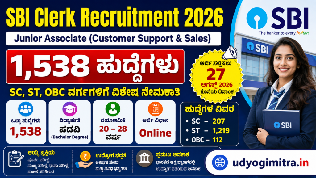 SBI Clerk Recruitment 2026,
