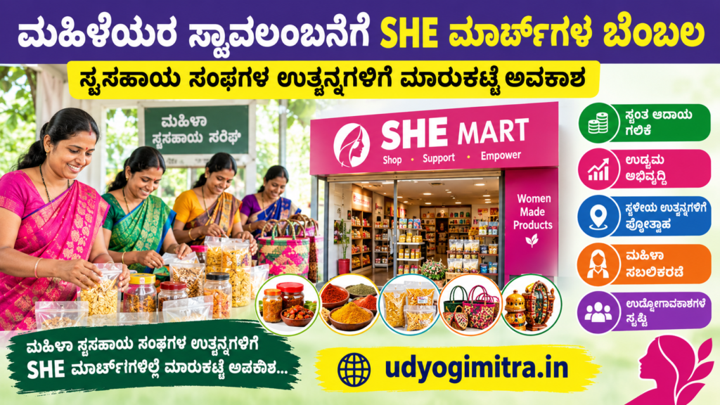 ಮಹಿಳೆಯರ ಸ್ವಾವಲಂಬನೆಗೆ SHE ಮಾರ್ಟ್‌ಗಳ ಬೆಂಬಲ
